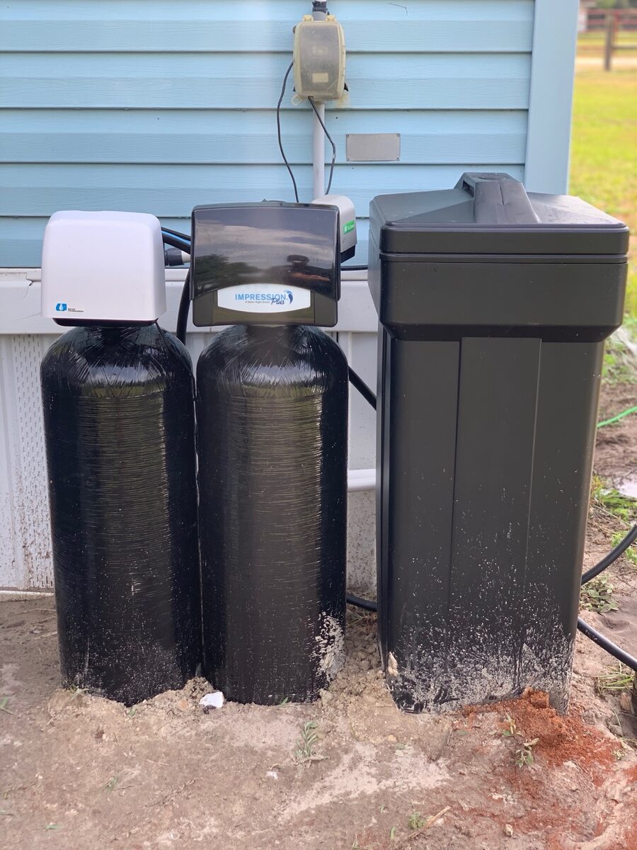 Garage water softener installation